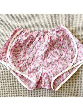 ANN MASHBURN TRACK SHORT Pink Floral Liberty Fabric M